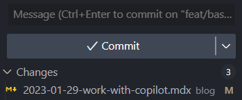 在 Source Control 空白的 commit 狀態直接按下 Commit